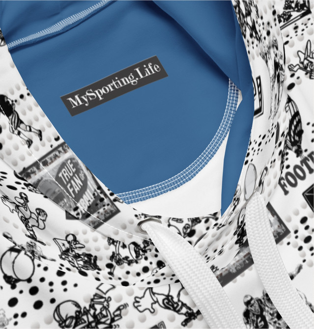 "Football Collage" Adult Hoodie