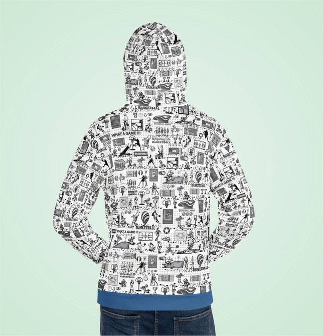 Unisex Hoodie B/W For Basketball Fans