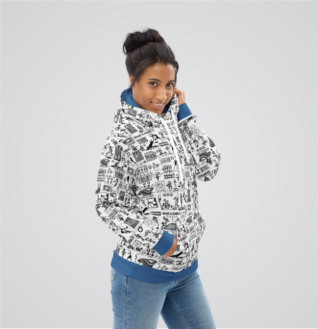 "Basketball Collage" Adult Hoodie