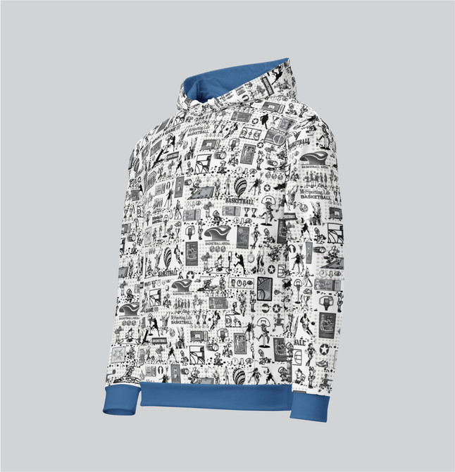 "Basketball Collage" Adult Hoodie