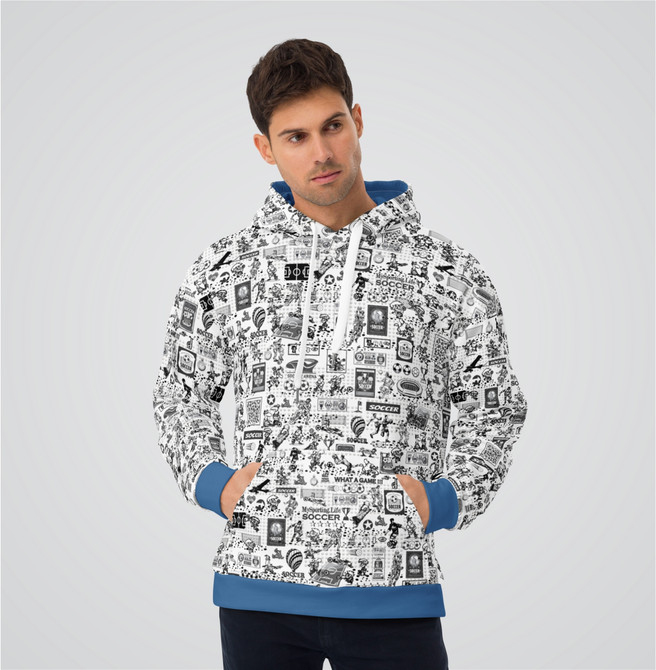 "Soccer Collage" Adult Hoodie