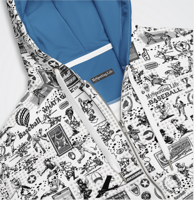 Unisex zip Hoodie B/W For Baseball Fans