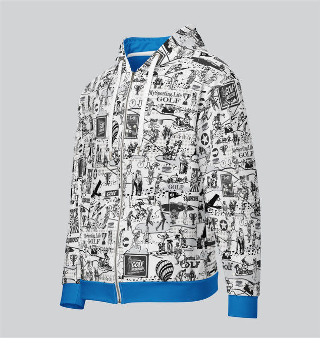 "Golf Collage" Adult Zip-Up Hoodie