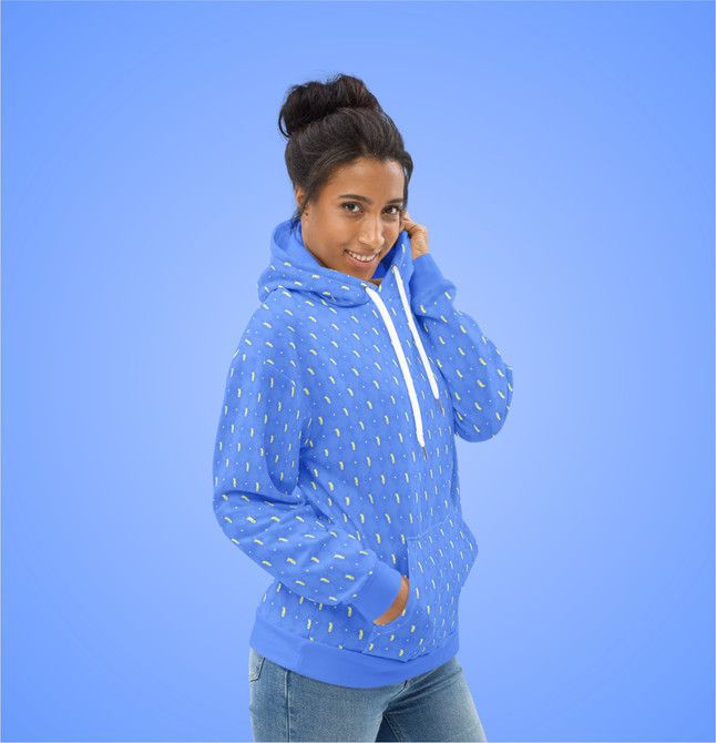 Unisex Hoodie Blue/Yellow For Golf Fans