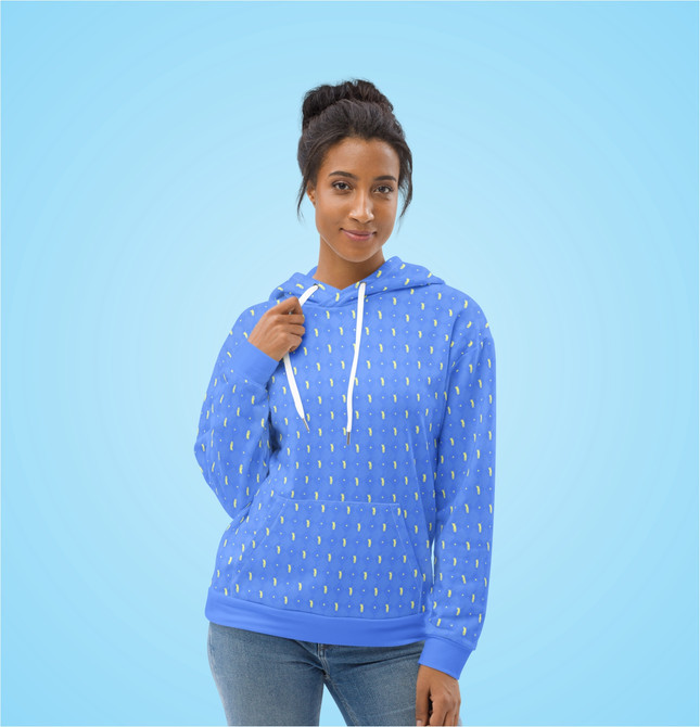 Unisex Hoodie Blue/Yellow For Golf Fans