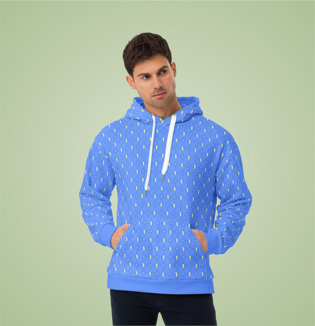 Unisex Hoodie Blue/Yellow For Golf Fans
