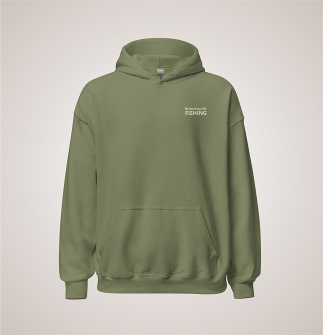 Unisex Hoodie Green For Fishing Fans