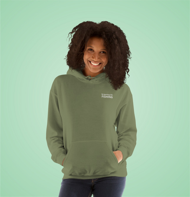 Unisex Hoodie Green For Fishing Fans