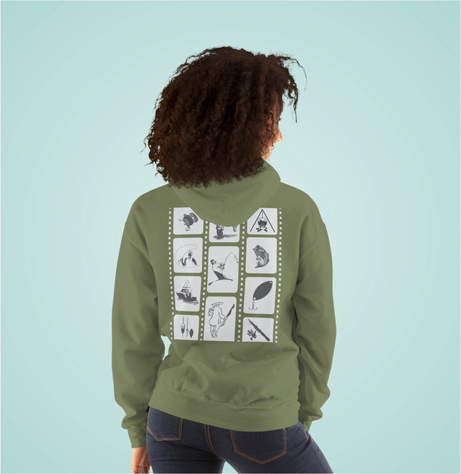 Unisex Hoodie Green For Fishing Fans
