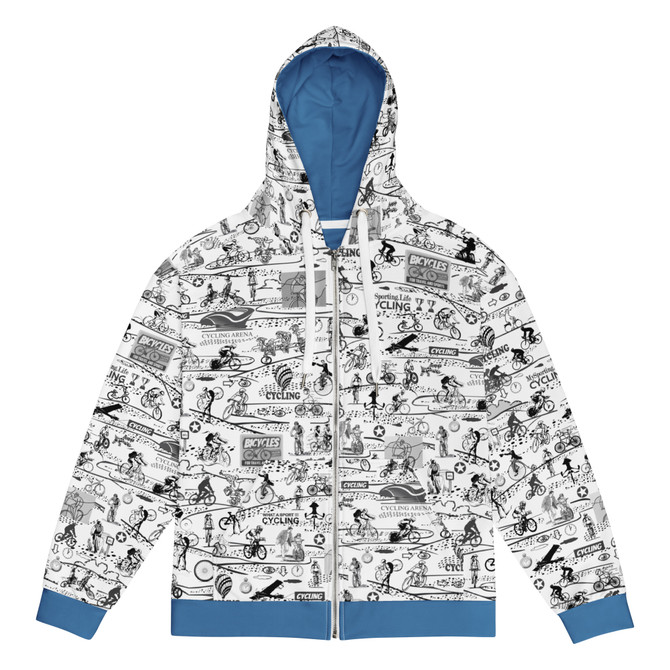 Unisex Hoodie Navy/White for Cycling Fans