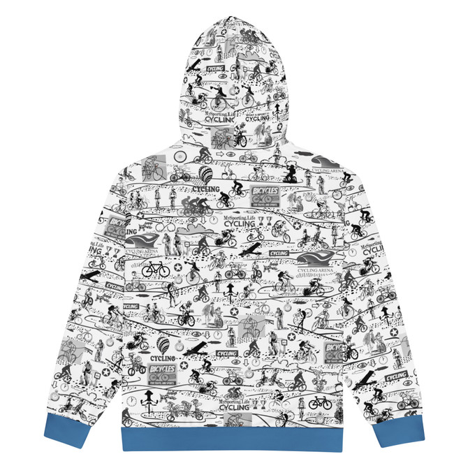 Unisex Hoodie Navy/White for Cycling Fans