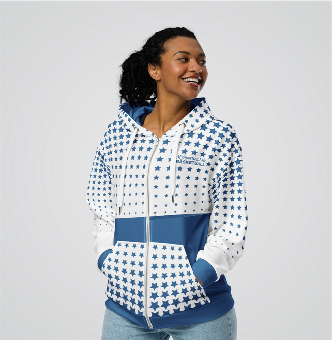 “Basketball All-Stars” Adults Zip-Up Hoodie