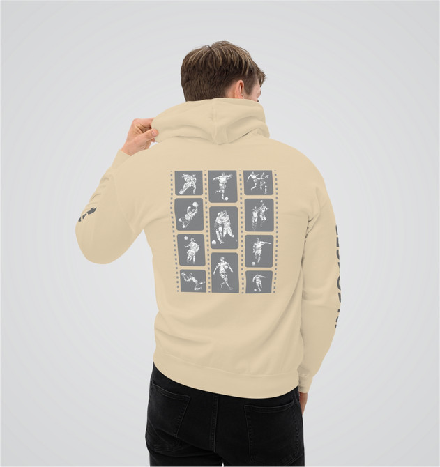 "Soccer Frame It" Adults Hoodie Sand