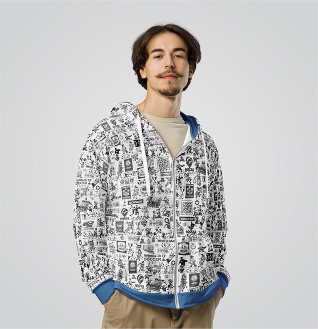 “Soccer All-Stars” Adults Zip-Up Hoodie