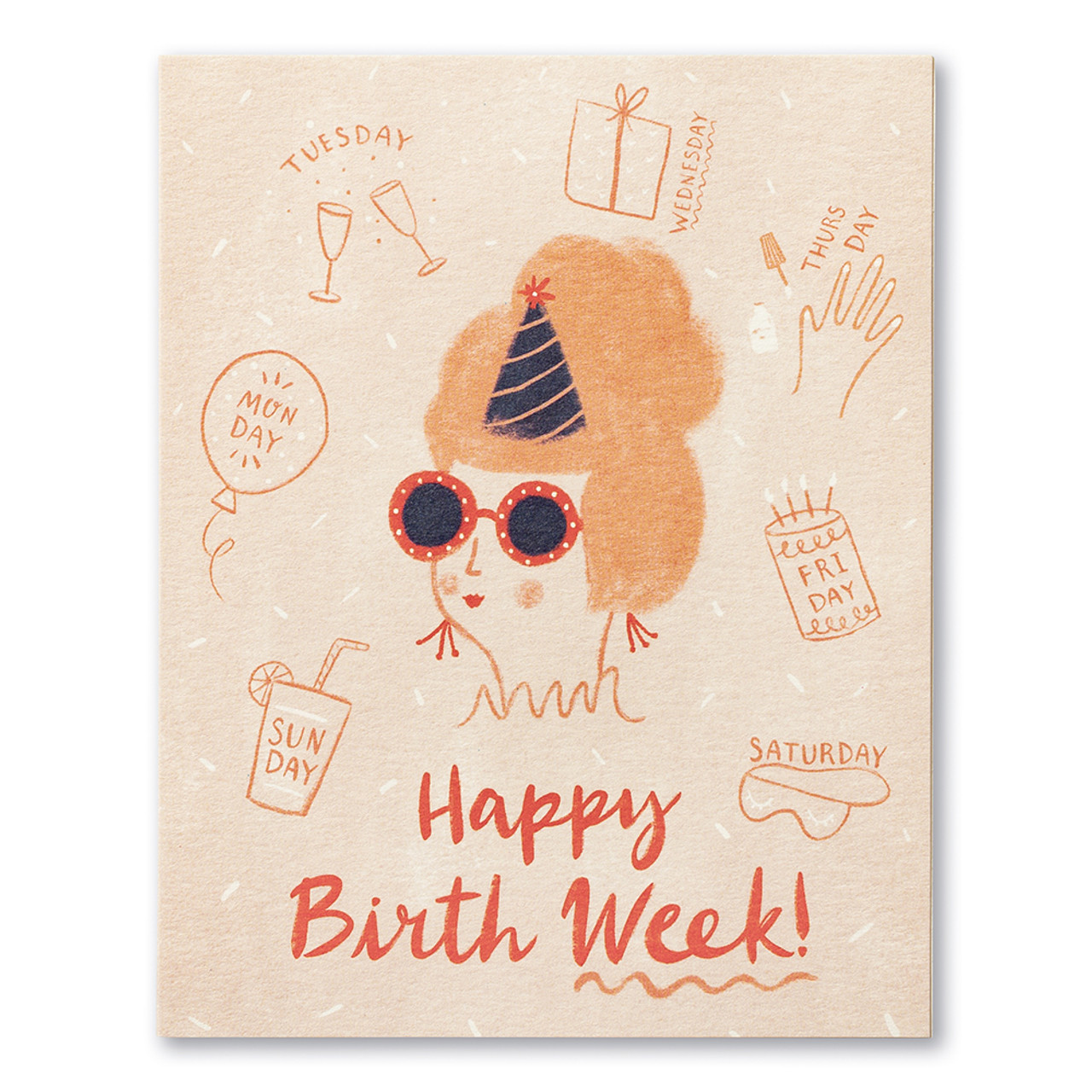 Simple Birthday Card - Banners, Happy Birthday, Cute and Simple; Custom