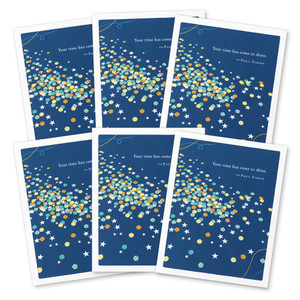 This image shows a 6-pack of the same thank you card.