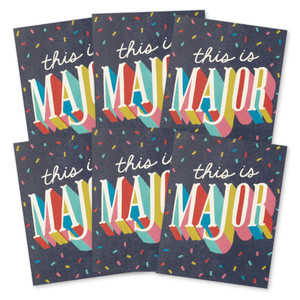 This image shows a 6-pack of the same thank you card.