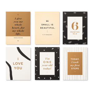 6 different individual cards with different designs. 