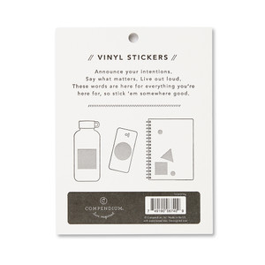 Back of sticker with instructions on how to attach sticker. 