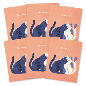 This image shows a 6-pack of the same thank you card.