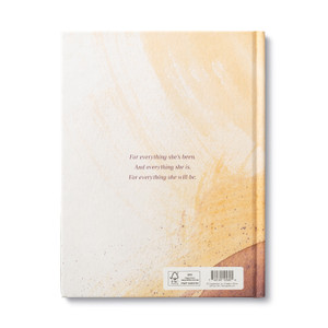 Back cover of "This Is for Her" featuring a pink and gold background. 