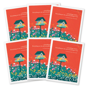 This image shows a 6-pack of the same thank you card.
