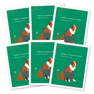 This image shows a 6-pack of the same thank you card.