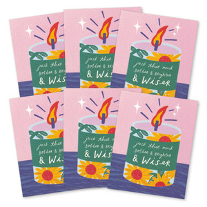 This image shows a 6-pack of the same thank you card.