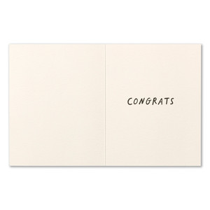 The inside of this card features a white background and copy that reads "CONGRATS!"
