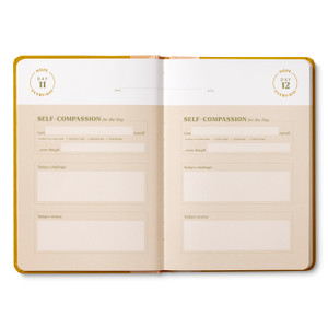 This image shows an inside spread from the guided journal "Every Day Hope". The activity shown on this page has Day 11 and Day 12 along the top, and includes prompts to fill in daily.  You'll find 90 daily pages to inspire a routine of support and resilience throughout the journal.