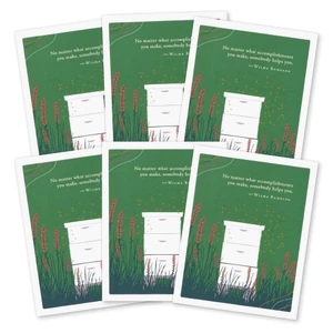 This image shows a 6-pack of the same Teacher/Mentor card.