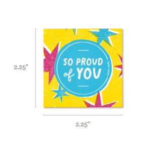 This image shows the size of a single card, 2.25"W x 2.25"H.