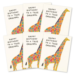 This image shows a 6-pack of the same thank you card.