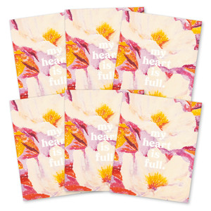 This image shows a 6-pack of the same thank you card.