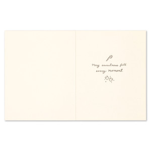 The inside of this card features a white background and copy that reads "May sweetness fill every moment."