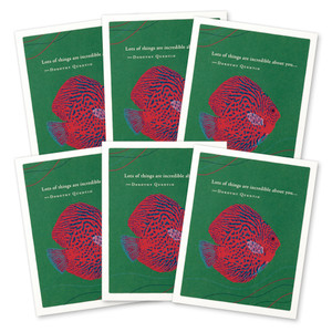This image shows a 6-pack of the same thank you card.