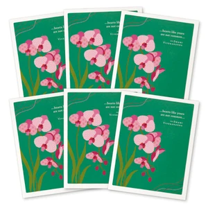 This image shows a 6-pack of the same thank you card.