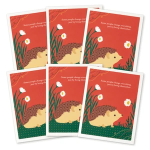 This image shows a 6-pack of the same thank you card.