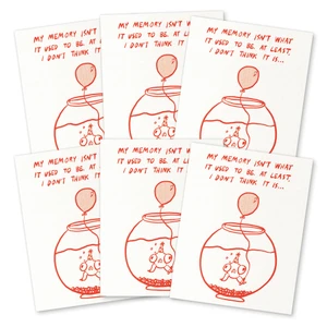 This image shows a 6-pack of the same thank you card.