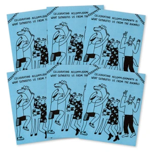 Congratulations Card: Celebrating accomplishments is what separates us from the animals.