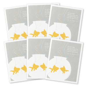 This image shows a 6-pack of the same thank you card.