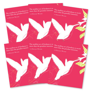 This image shows a 6-pack of the same thank you card.