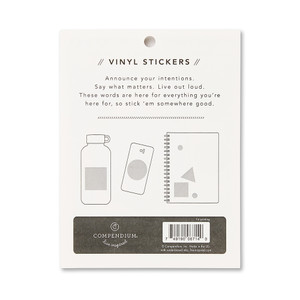 Back of sticker with instructions on how to attach sticker. 