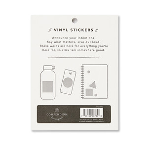 Back of sticker with instructions on how to attach sticker. 