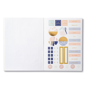 Inside page of the sticker book