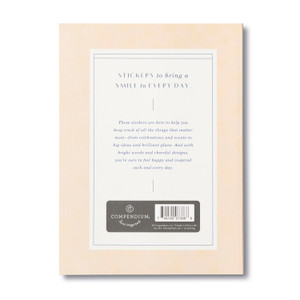 The back cover of this sticker book features a short description of the product and what is inside. 