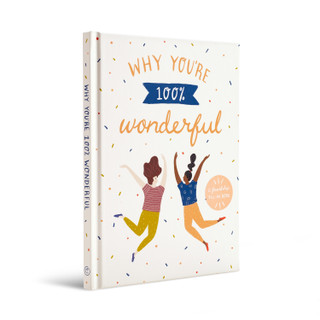 Side view of "Why You're 100% Wonderful" featuring the front cover, and spine of the book. 