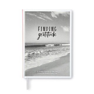 The front cover of this book has a black and white background with the title, "Finding Gratitude". 
