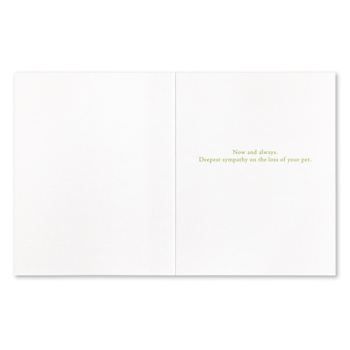 The inside of this card features a white background and a quote in the middle of the card. 