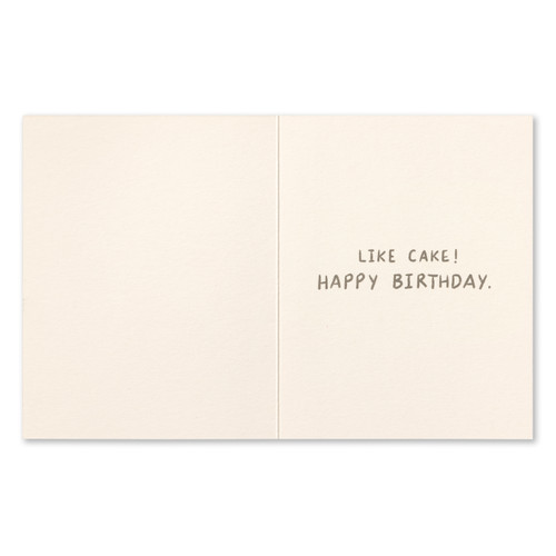 The inside of this card features a white background and a quote in the middle of the card. 